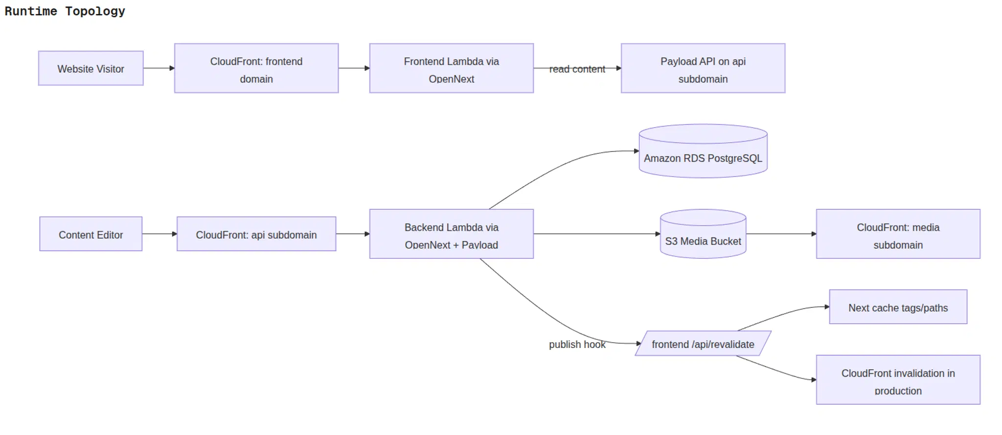 Peter T Conti Consulting Platform Runtime Topology Mermaid Diagram
